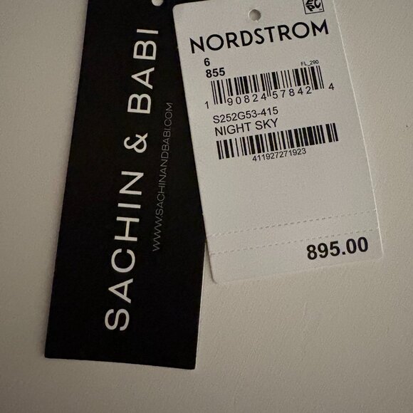 Sachin & Babi Viveca Gown, Navy Blue, Size 6 - Picture 5 of 6